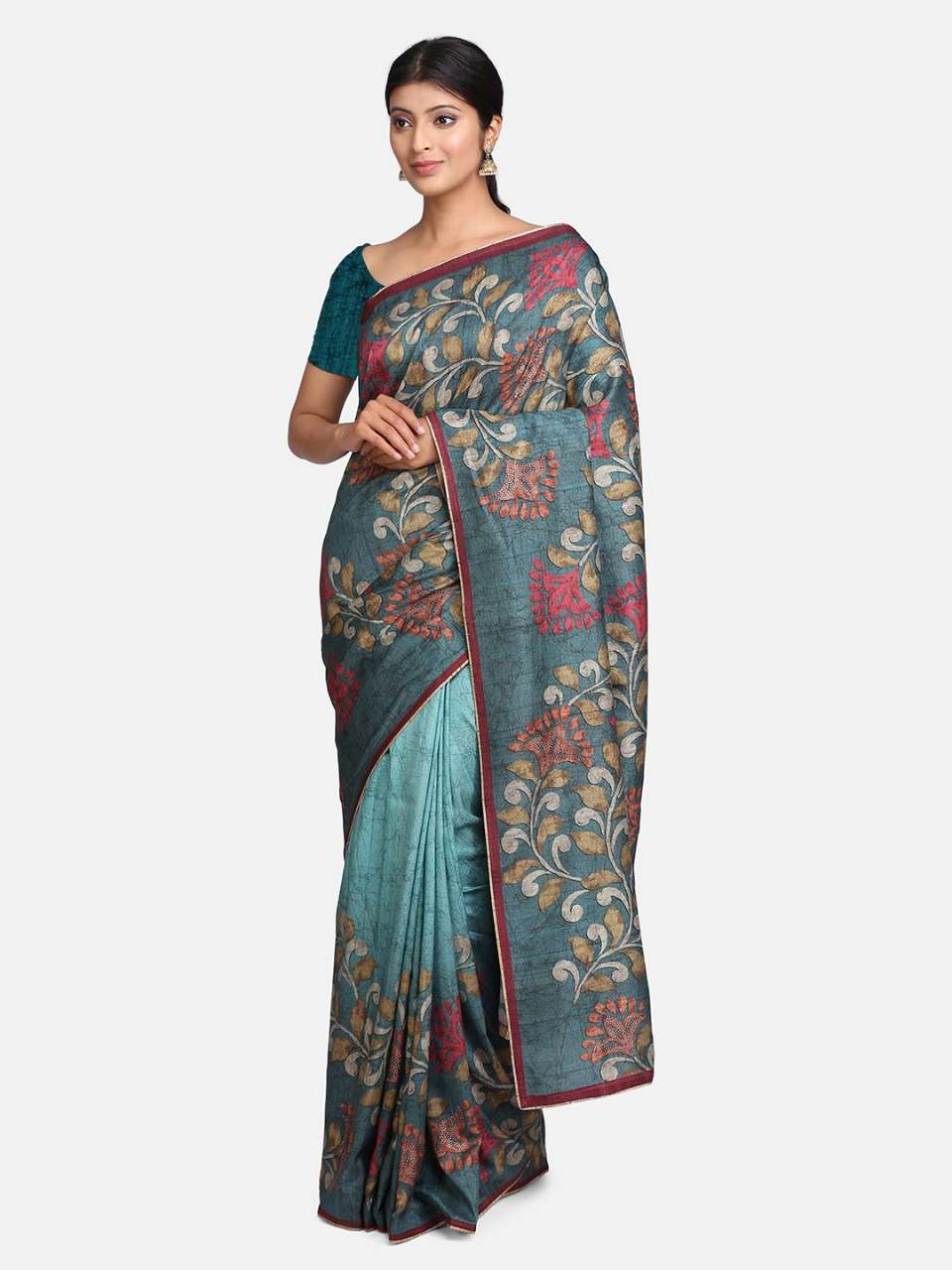 BATIK BY ANGARIKA 01 TO 05 SERIES INDIAN TRADITIONAL WEAR COLLECTION BEAUTIFUL STYLISH FANCY COLORFUL PARTY WEAR & OCCASIONAL WEAR TUSSAR SILK SAREES AT WHOLESALE PRICE