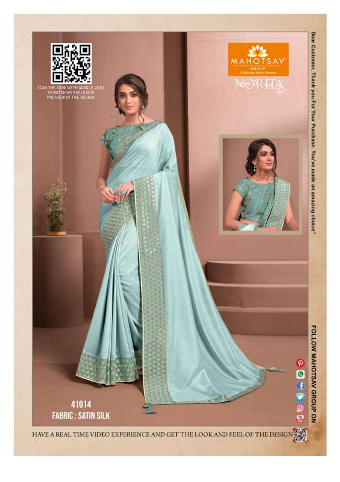 NORITA RAISSA BY MAHOTSAV INDIAN TRADITIONAL WEAR COLLECTION BEAUTIFUL STYLISH FANCY COLORFUL PARTY WEAR & OCCASIONAL WEAR NET SAREES AT WHOLESALE PRICE