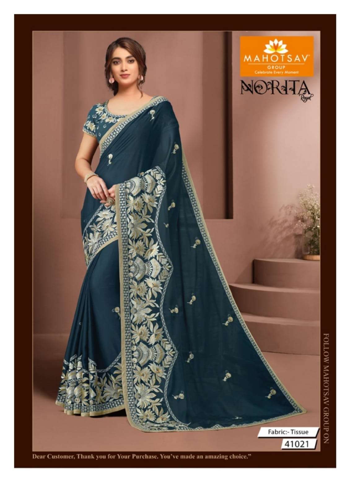 NORITA RAISSA BY MAHOTSAV INDIAN TRADITIONAL WEAR COLLECTION BEAUTIFUL STYLISH FANCY COLORFUL PARTY WEAR & OCCASIONAL WEAR NET SAREES AT WHOLESALE PRICE