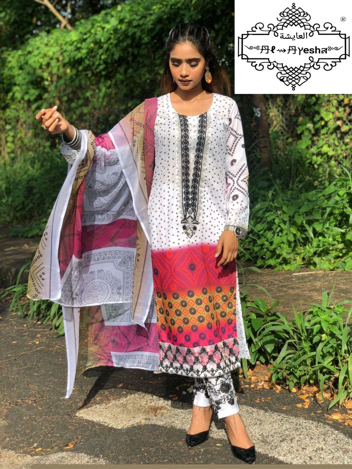 CHUNERI COLLECTION BY AL AYESHA 01 TO 02 SERIES BEAUTIFUL PAKISTANI SUITS STYLISH COLORFUL FANCY CASUAL WEAR & ETHNIC WEAR COTTON DIGITAL PRINT DRESSES AT WHOLESALE PRICE