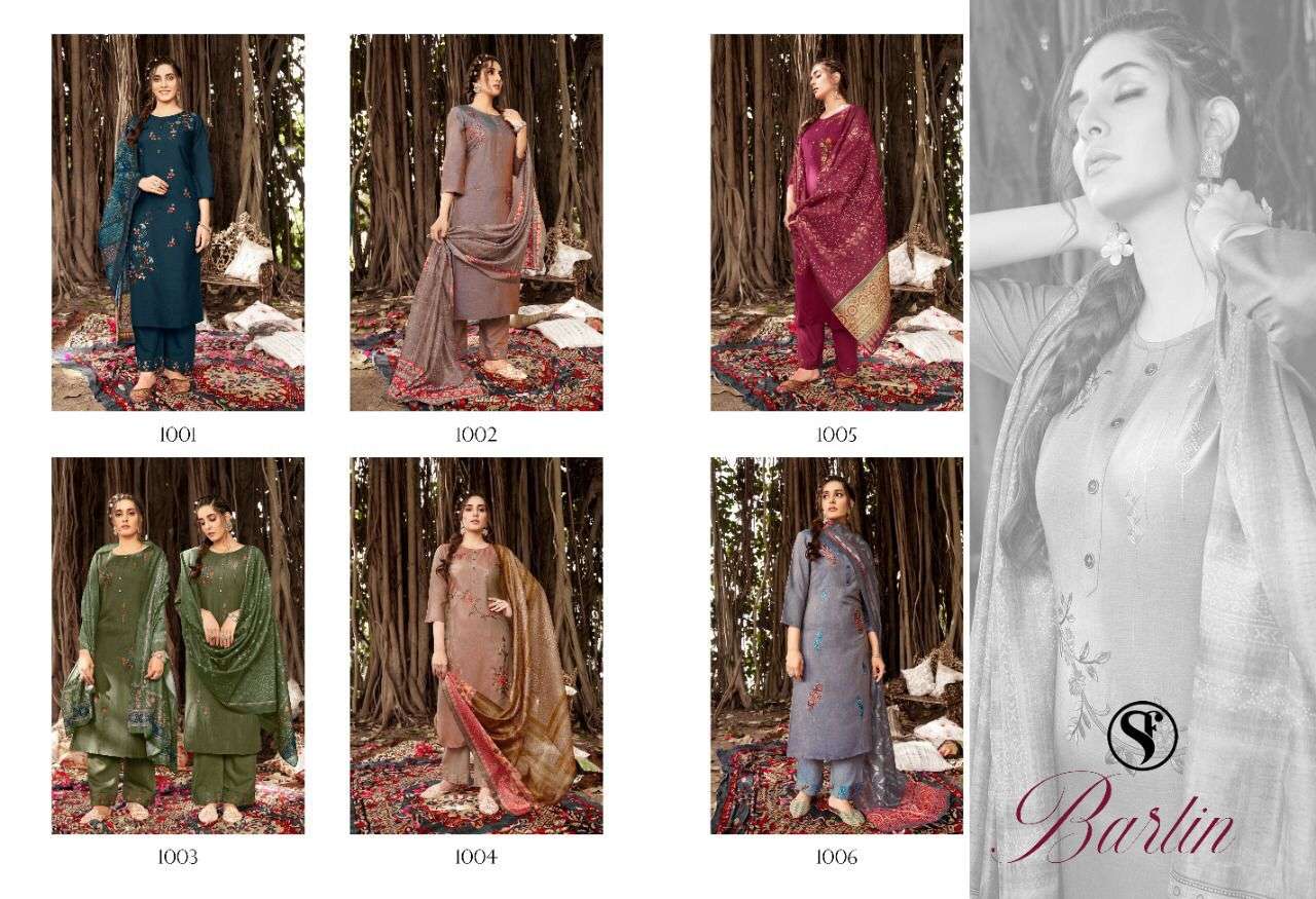 BARLIN BY SWEETY FASHION 1001 TO 1006 SERIES BEAUTIFUL SUITS COLORFUL STYLISH FANCY CASUAL WEAR & ETHNIC WEAR LIQUID DRESSES AT WHOLESALE PRICE