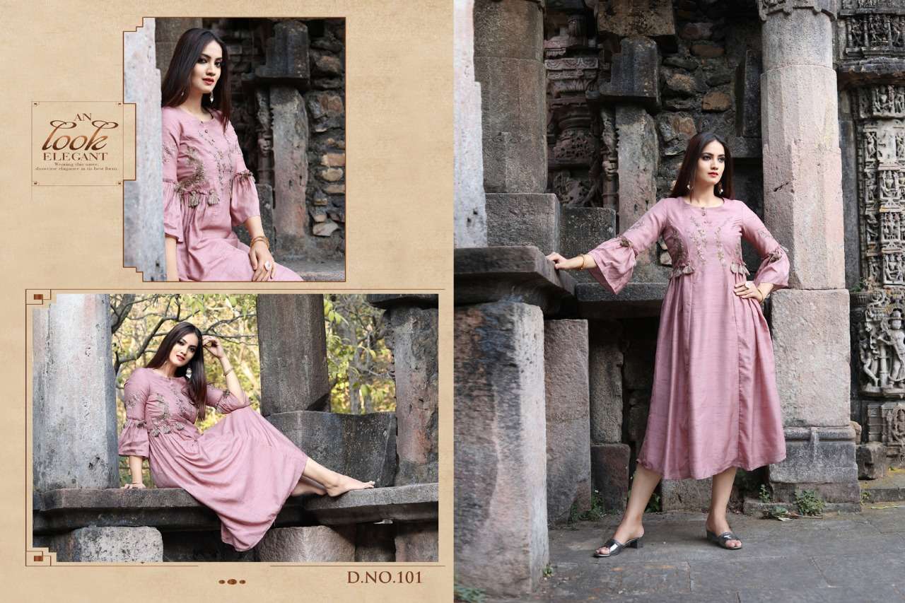 SIMRAN BY ASHMI 101 TO 108 SERIES BEAUTIFUL SUITS COLORFUL STYLISH FANCY CASUAL WEAR & ETHNIC WEAR VISCOSE LUREX FOIL PRINT DRESSES AT WHOLESALE PRICE