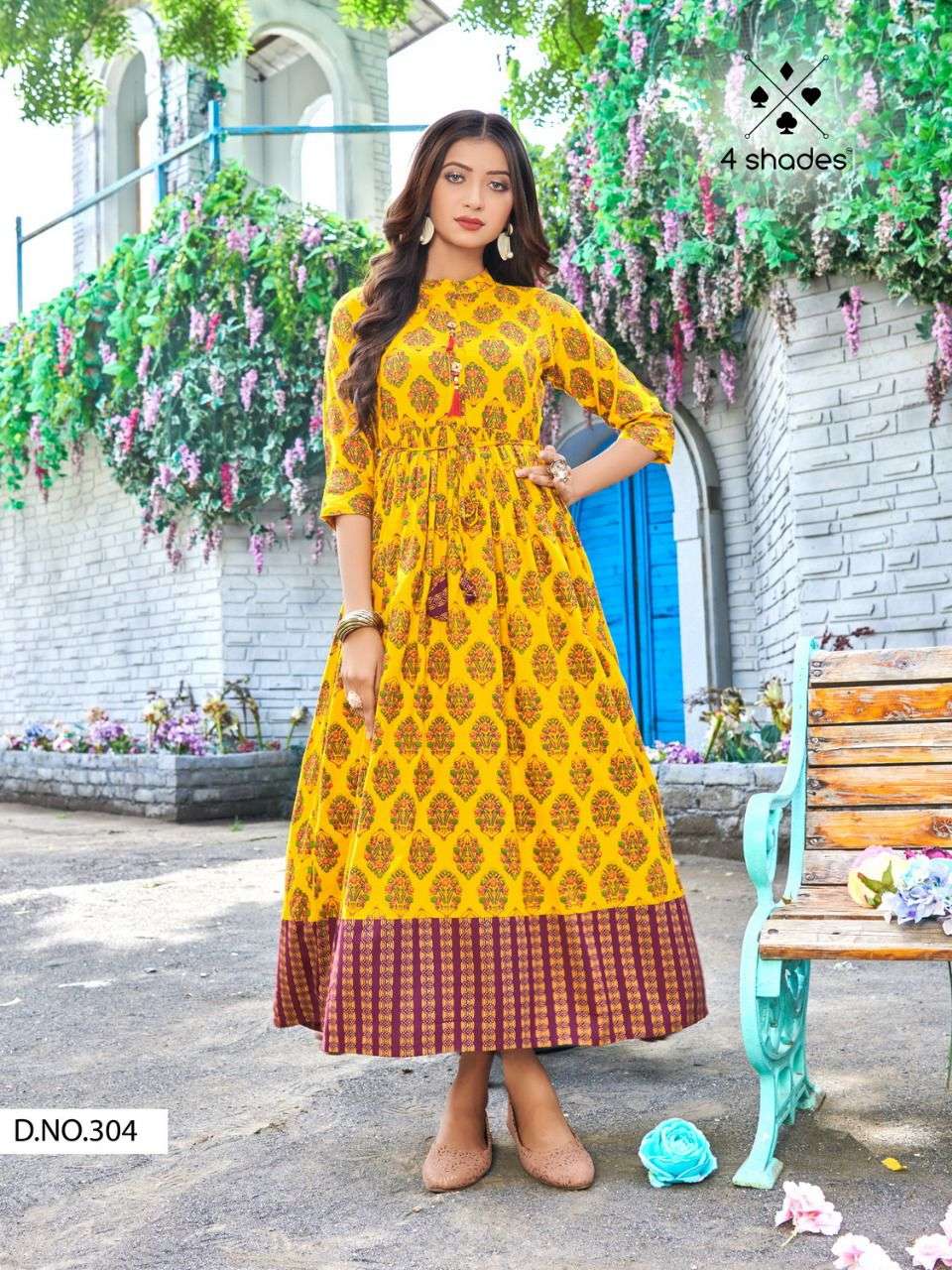 SUNDARI VOL-3 BY 4 SHADES 301 TO 308 SERIES BEAUTIFUL STYLISH FANCY COLORFUL CASUAL WEAR & ETHNIC WEAR RAYON PRINT GOWNS AT WHOLESALE PRICE