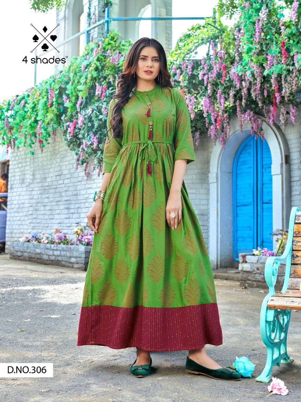 SUNDARI VOL-3 BY 4 SHADES 301 TO 308 SERIES BEAUTIFUL STYLISH FANCY COLORFUL CASUAL WEAR & ETHNIC WEAR RAYON PRINT GOWNS AT WHOLESALE PRICE