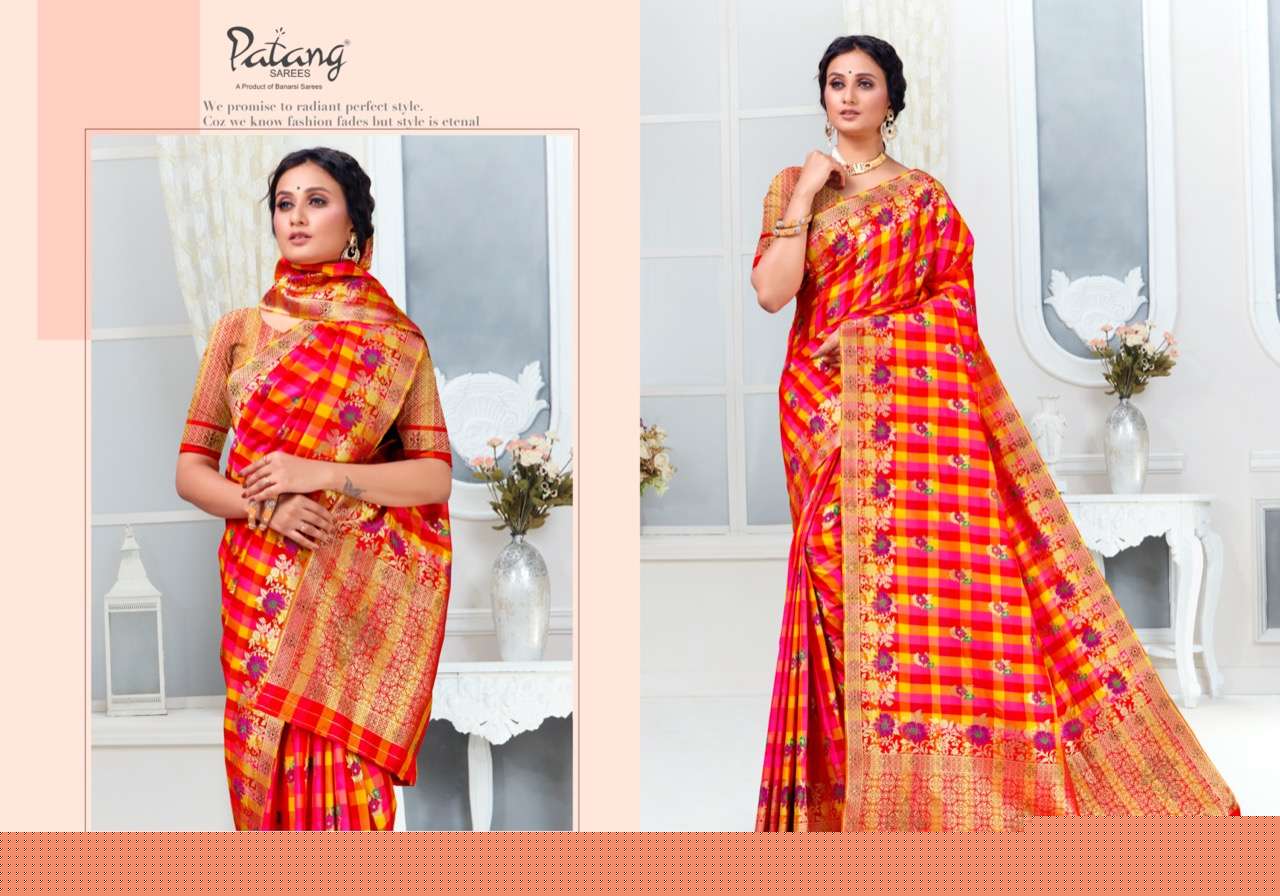 SURYAVANSHI BY PATANG SAREES 6281 TO 6286 SERIES INDIAN TRADITIONAL WEAR COLLECTION BEAUTIFUL STYLISH FANCY COLORFUL PARTY WEAR & OCCASIONAL WEAR SILK SAREES AT WHOLESALE PRICE