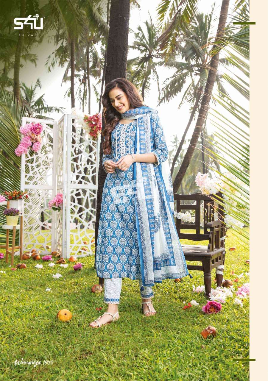 WOMANIYA VOL-18 BY S4U FASHION 1801 TO 1806 SERIES BEAUTIFUL SUITS COLORFUL STYLISH FANCY CASUAL WEAR & ETHNIC WEAR COTTON PRINT DRESSES AT WHOLESALE PRICE