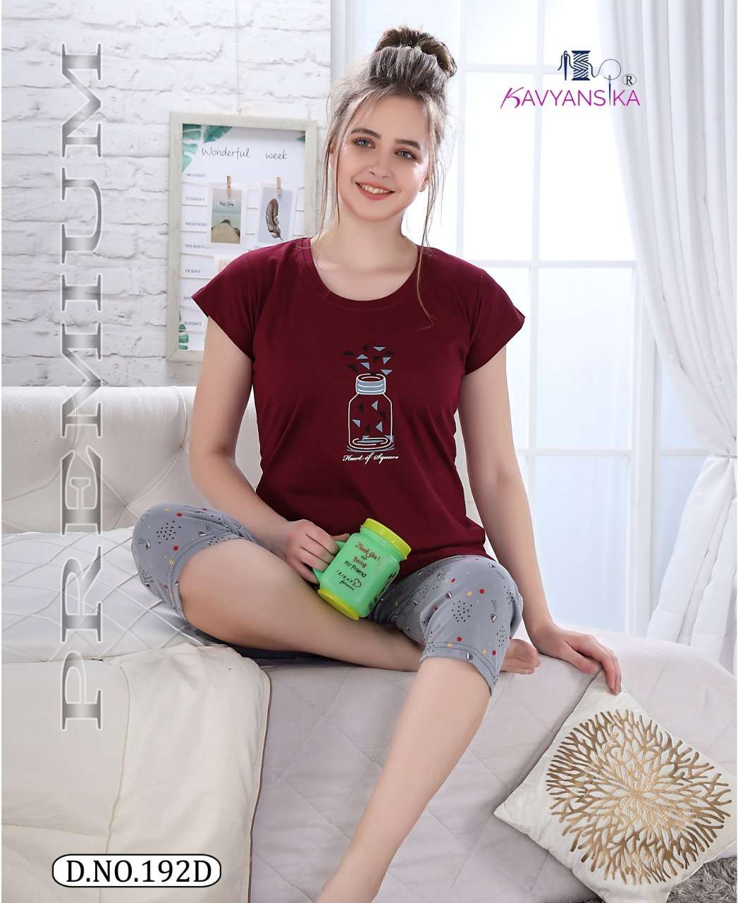 KAVYANSHIKA VOL-192 BY KAVYANSHIKA 192-A TO 192-F SERIES BEAUTIFUL STYLISH COLORFUL FANCY PARTY WEAR & ETHNIC WEAR & READY TO WEAR HOSIERY COTTON NIGHT SUITS AT WHOLESALE PRICE