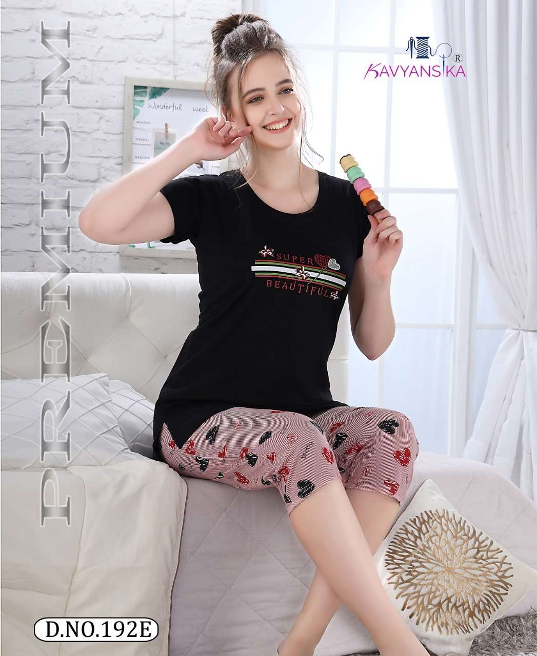 KAVYANSHIKA VOL-192 BY KAVYANSHIKA 192-A TO 192-F SERIES BEAUTIFUL STYLISH COLORFUL FANCY PARTY WEAR & ETHNIC WEAR & READY TO WEAR HOSIERY COTTON NIGHT SUITS AT WHOLESALE PRICE