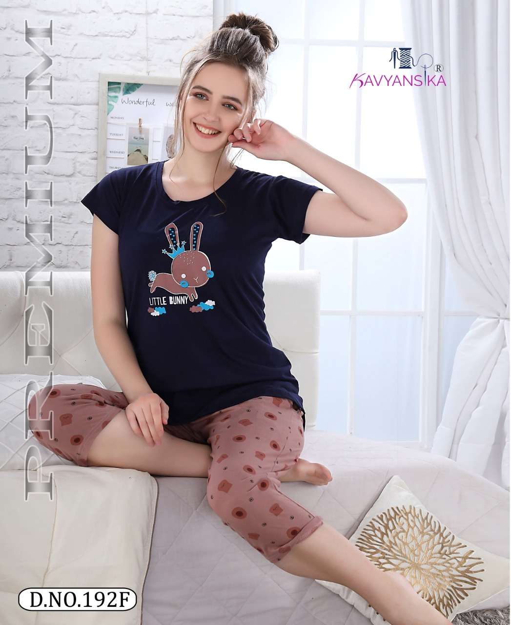 KAVYANSHIKA VOL-192 BY KAVYANSHIKA 192-A TO 192-F SERIES BEAUTIFUL STYLISH COLORFUL FANCY PARTY WEAR & ETHNIC WEAR & READY TO WEAR HOSIERY COTTON NIGHT SUITS AT WHOLESALE PRICE