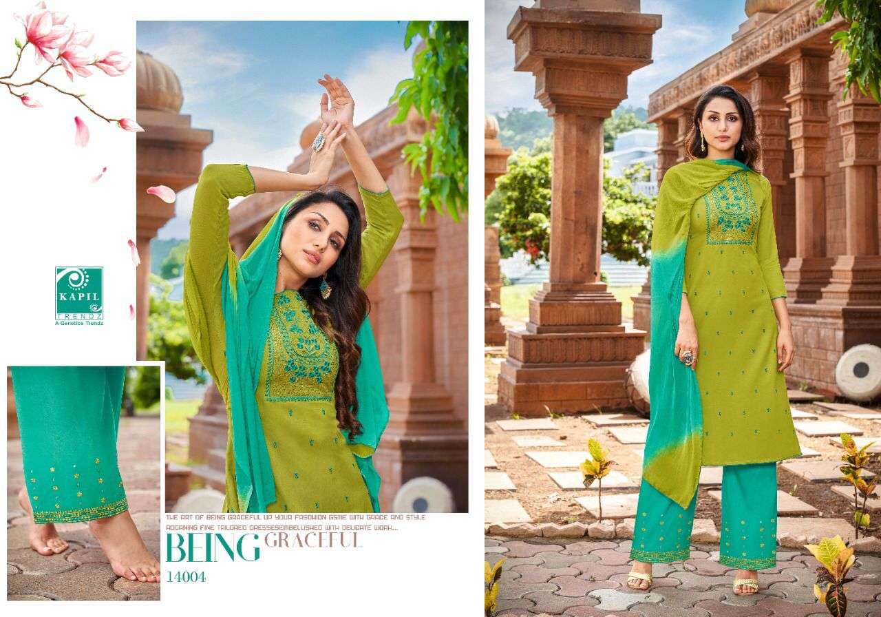 BOOSTER BY KAPIL TRENDZ 14001 TO 14012 SERIES BEAUTIFUL SUITS COLORFUL STYLISH FANCY CASUAL WEAR & ETHNIC WEAR COTTON WITH WORK DRESSES AT WHOLESALE PRICE