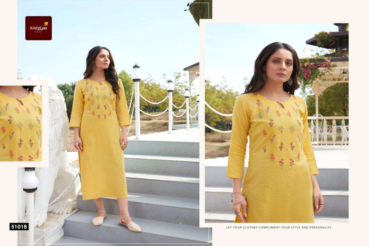 VOGUE BY KRISHRIYAA 51017 TO 51024 SERIES DESIGNER STYLISH FANCY COLORFUL BEAUTIFUL PARTY WEAR & ETHNIC WEAR COLLECTION VISCOSE EMBROIDERY KURTIS AT WHOLESALE PRICE