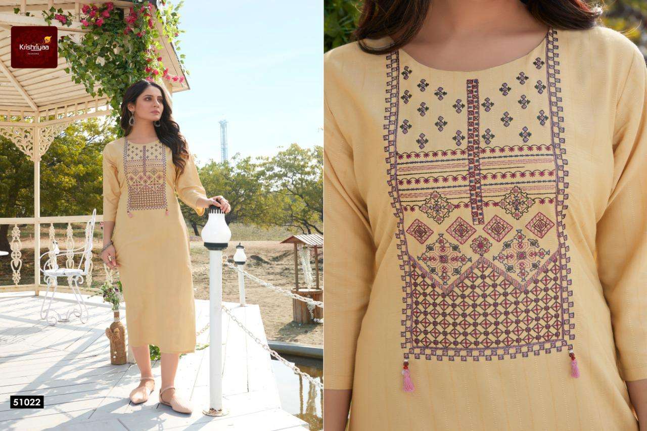 VOGUE BY KRISHRIYAA 51017 TO 51024 SERIES DESIGNER STYLISH FANCY COLORFUL BEAUTIFUL PARTY WEAR & ETHNIC WEAR COLLECTION VISCOSE EMBROIDERY KURTIS AT WHOLESALE PRICE