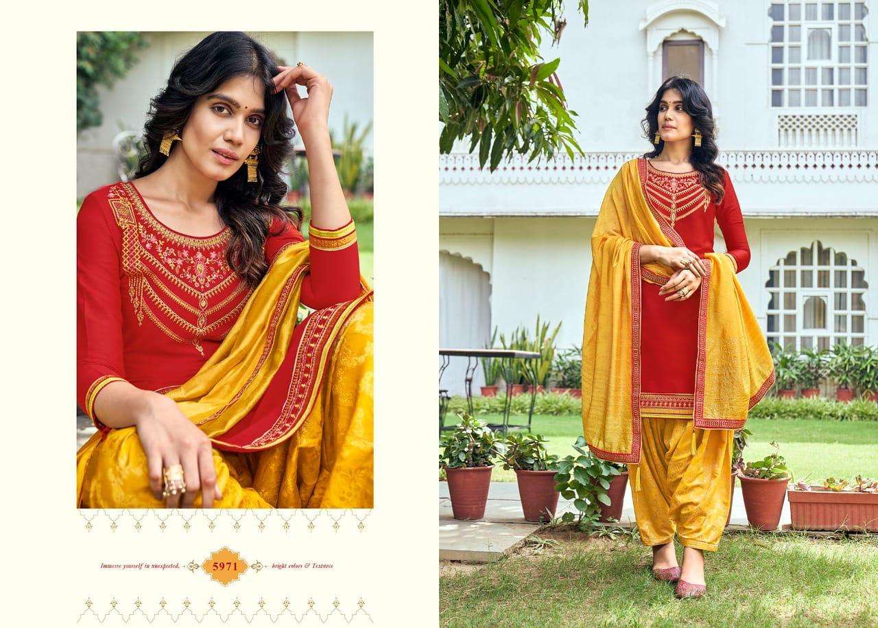 SHANGAR BY PATIYALA HOUSE VOL-21 BY KESSI FABRICS 5971 TO 5978 SERIES BEAUTIFUL COLORFUL STYLISH PRETTY PARTY WEAR CASUAL WEAR OCCASIONAL WEAR JAM SILK WITH EMBROIDERY DRESSES AT WHOLESALE PRICE