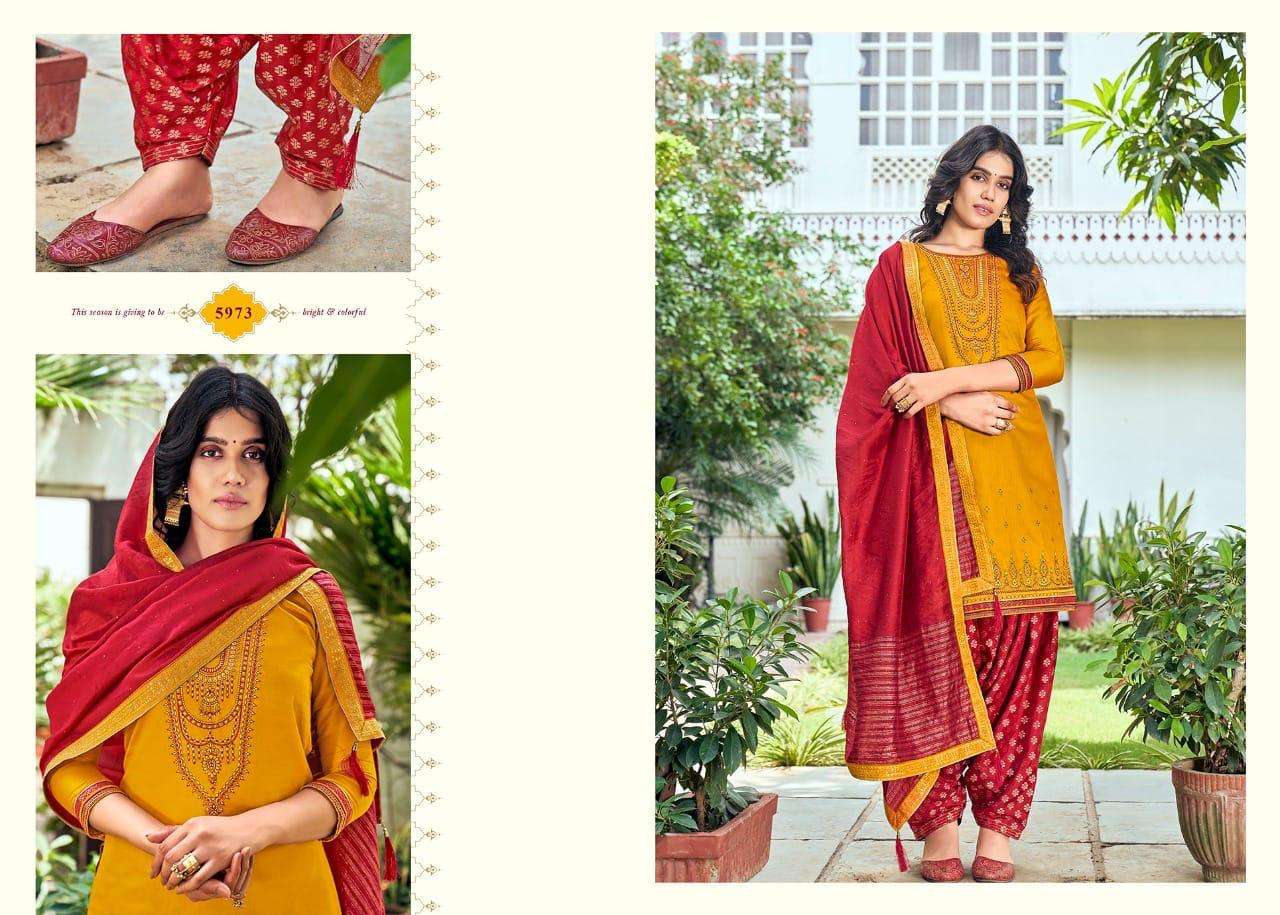 SHANGAR BY PATIYALA HOUSE VOL-21 BY KESSI FABRICS 5971 TO 5978 SERIES BEAUTIFUL COLORFUL STYLISH PRETTY PARTY WEAR CASUAL WEAR OCCASIONAL WEAR JAM SILK WITH EMBROIDERY DRESSES AT WHOLESALE PRICE