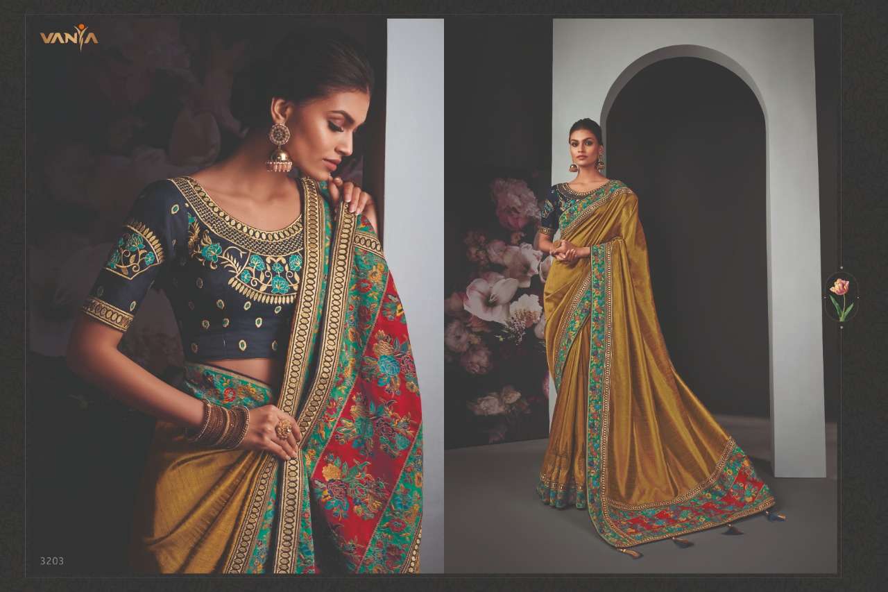 VANYA VOL-22 BY VANYA 3201 TO 3209 SERIES INDIAN TRADITIONAL WEAR COLLECTION BEAUTIFUL STYLISH FANCY COLORFUL PARTY WEAR & OCCASIONAL WEAR SATIN GEORGETTE SAREES AT WHOLESALE PRICE