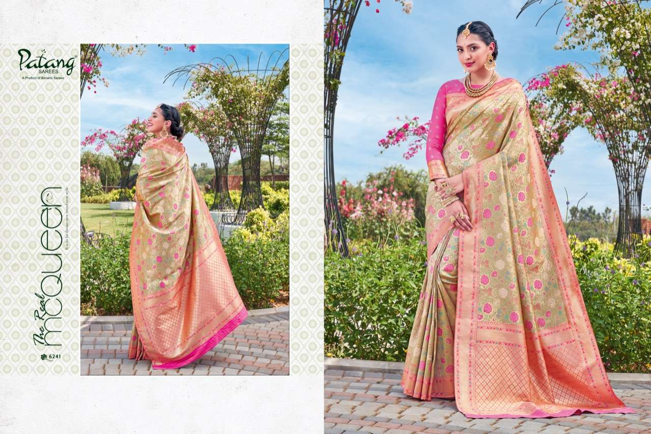 SAYALI BY PATANG SAREES 6241 TO 6248 SERIES INDIAN TRADITIONAL WEAR COLLECTION BEAUTIFUL STYLISH FANCY COLORFUL PARTY WEAR & OCCASIONAL WEAR SILK SAREES AT WHOLESALE PRICE