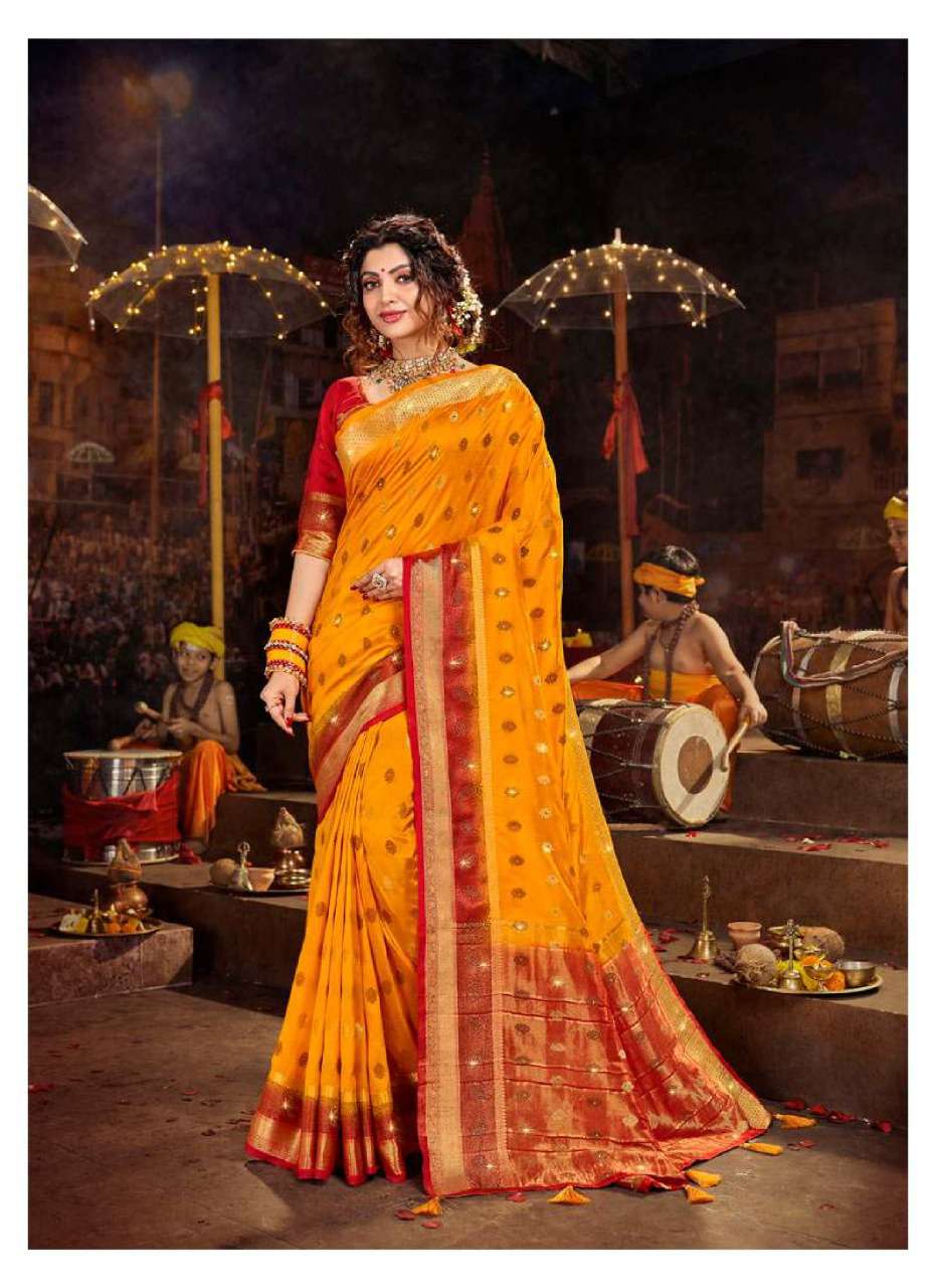 KADAMBARI BY LIFESTYLE SAREES 72601 TO 72606 SERIES INDIAN TRADITIONAL WEAR COLLECTION BEAUTIFUL STYLISH FANCY COLORFUL PARTY WEAR & OCCASIONAL WEAR NYLON SILK SAREES AT WHOLESALE PRICE