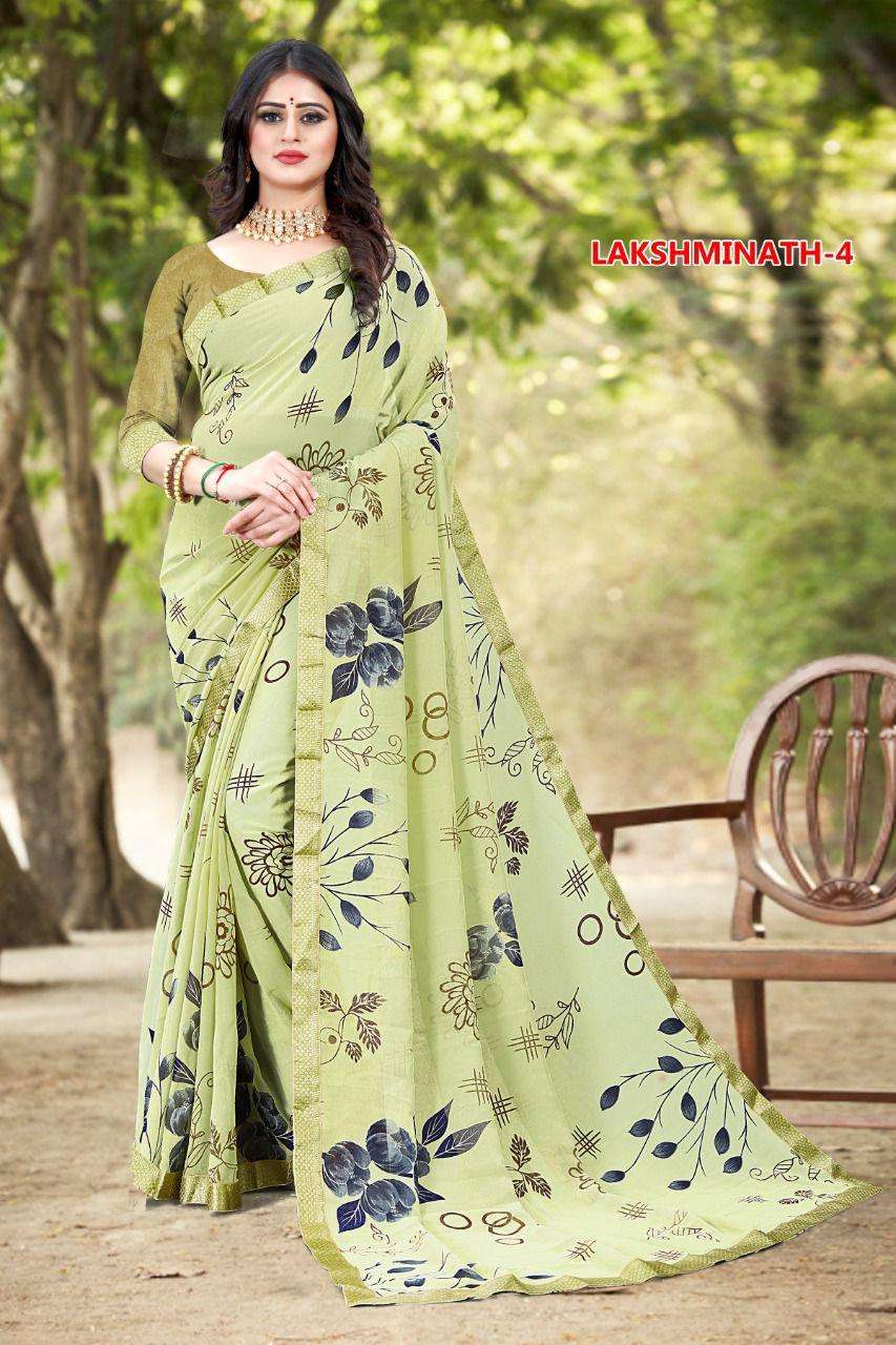 LAKSHMINATH VOL-4 BY INDO VASTRA 401 TO 404 SERIES INDIAN TRADITIONAL WEAR COLLECTION BEAUTIFUL STYLISH FANCY COLORFUL PARTY WEAR & OCCASIONAL WEAR SOFT GEORGETTE SAREES AT WHOLESALE PRICE