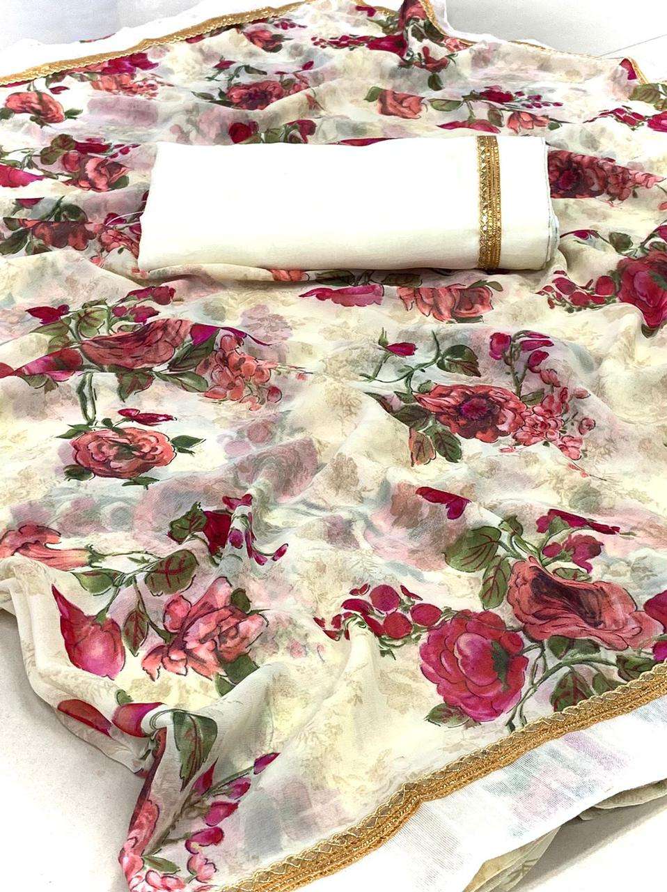 SARASWATI VOL-7 BY VAIRAGEE 701 TO 710 SERIES INDIAN TRADITIONAL WEAR COLLECTION BEAUTIFUL STYLISH FANCY COLORFUL PARTY WEAR & OCCASIONAL WEAR SOFT GEORGETTE SAREES AT WHOLESALE PRICE