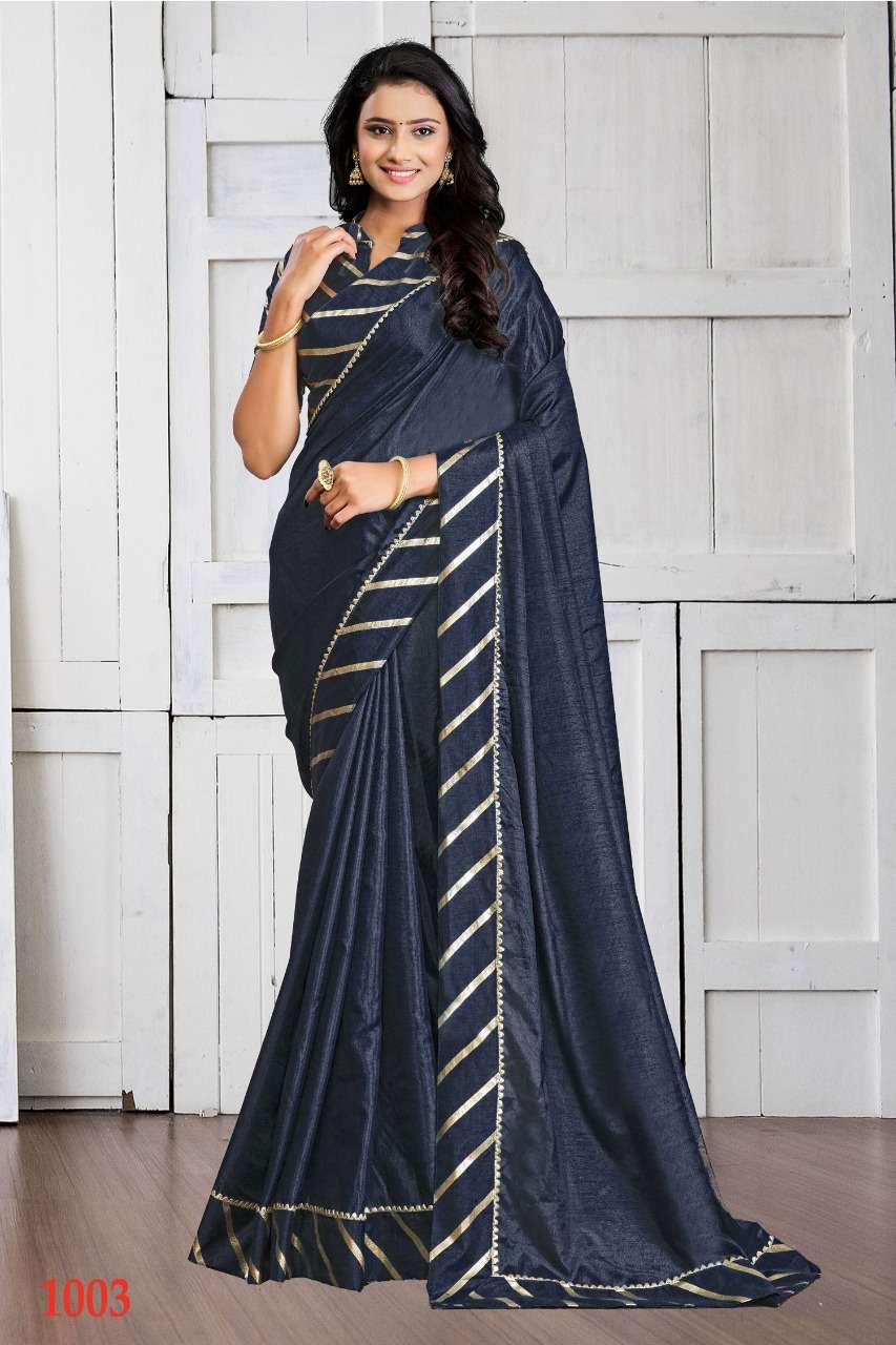 SITARA VOL-1 BY INDO VASTRA 1001 TO 1006 SERIES INDIAN TRADITIONAL WEAR COLLECTION BEAUTIFUL STYLISH FANCY COLORFUL PARTY WEAR & OCCASIONAL WEAR SILK COTTON SAREES AT WHOLESALE PRICE