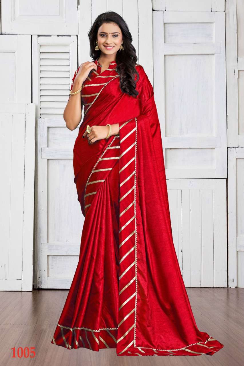 SITARA VOL-1 BY INDO VASTRA 1001 TO 1006 SERIES INDIAN TRADITIONAL WEAR COLLECTION BEAUTIFUL STYLISH FANCY COLORFUL PARTY WEAR & OCCASIONAL WEAR SILK COTTON SAREES AT WHOLESALE PRICE