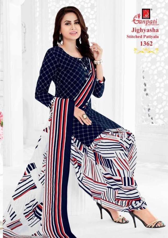 JIGHYASHA HITS BY GANPATI BEAUTIFUL SUITS STYLISH FANCY COLORFUL CASUAL WEAR & ETHNIC WEAR PURE COTTON PRINT DRESSES AT WHOLESALE PRICE