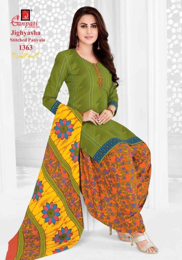 JIGHYASHA HITS BY GANPATI BEAUTIFUL SUITS STYLISH FANCY COLORFUL CASUAL WEAR & ETHNIC WEAR PURE COTTON PRINT DRESSES AT WHOLESALE PRICE