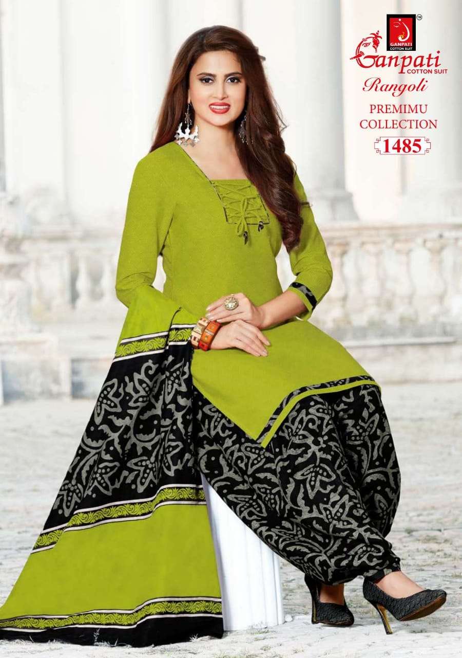 RANGOLI PREMIUM COLLECTION BY GANPATI COTTON SUIT 1481 TO 1504 SERIES BEAUTIFUL SUITS STYLISH FANCY COLORFUL CASUAL WEAR & ETHNIC WEAR COTTON DRESSES AT WHOLESALE PRICE