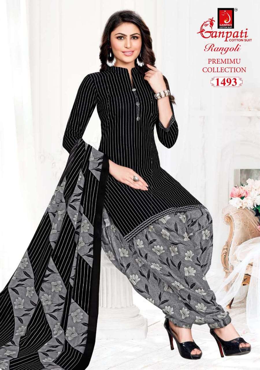 RANGOLI PREMIUM COLLECTION BY GANPATI COTTON SUIT 1481 TO 1504 SERIES BEAUTIFUL SUITS STYLISH FANCY COLORFUL CASUAL WEAR & ETHNIC WEAR COTTON DRESSES AT WHOLESALE PRICE
