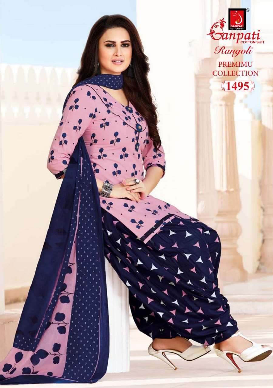 RANGOLI PREMIUM COLLECTION BY GANPATI COTTON SUIT 1481 TO 1504 SERIES BEAUTIFUL SUITS STYLISH FANCY COLORFUL CASUAL WEAR & ETHNIC WEAR COTTON DRESSES AT WHOLESALE PRICE