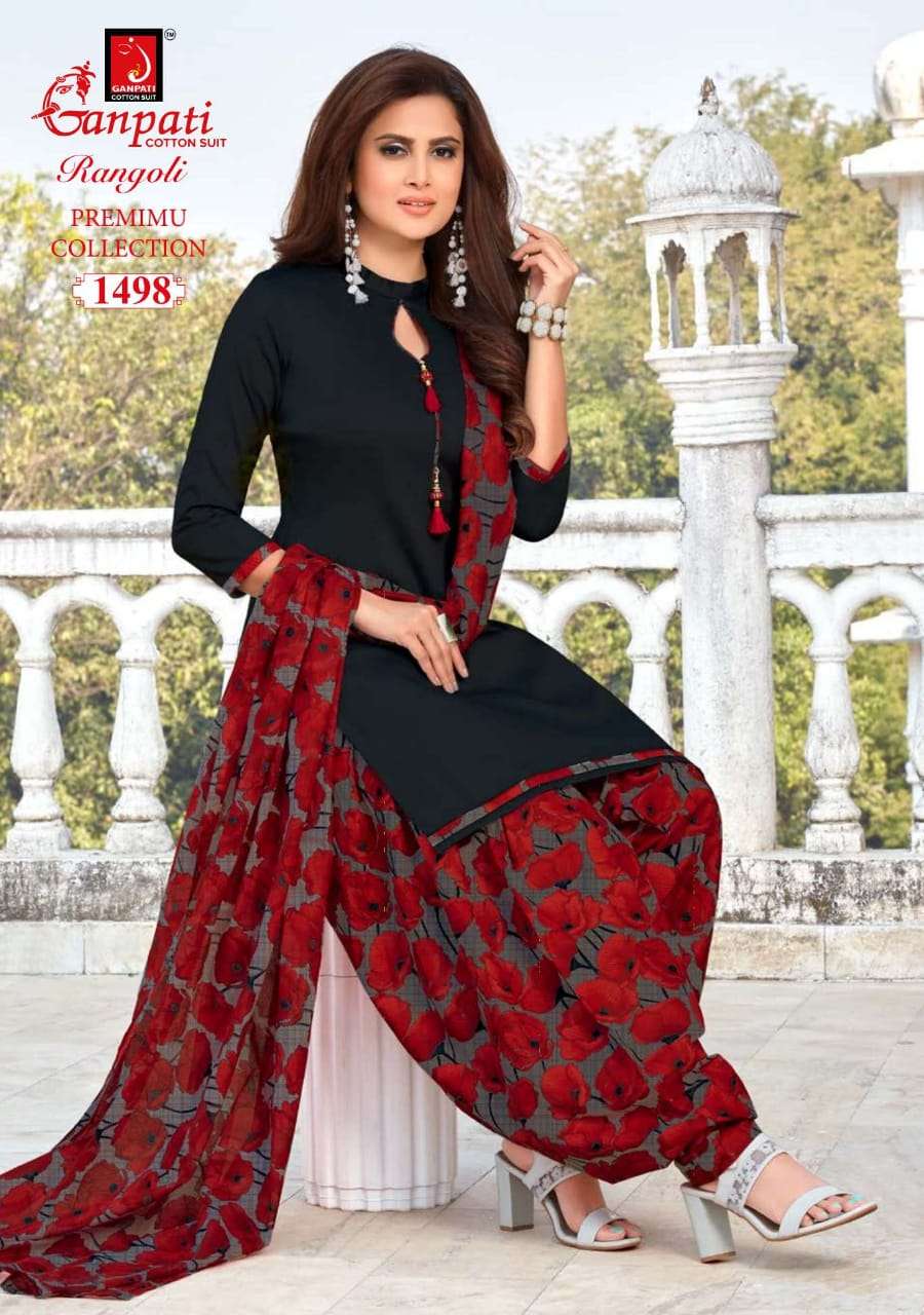 RANGOLI PREMIUM COLLECTION BY GANPATI COTTON SUIT 1481 TO 1504 SERIES BEAUTIFUL SUITS STYLISH FANCY COLORFUL CASUAL WEAR & ETHNIC WEAR COTTON DRESSES AT WHOLESALE PRICE