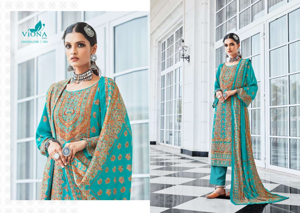 AZMI BY VIONA SUITS 1001 TO 1008 SERIES BEAUTIFUL SUITS COLORFUL STYLISH FANCY CASUAL WEAR & ETHNIC WEAR HEAVY PASHMINA DIGITAL PRINT DRESSES AT WHOLESALE PRICE