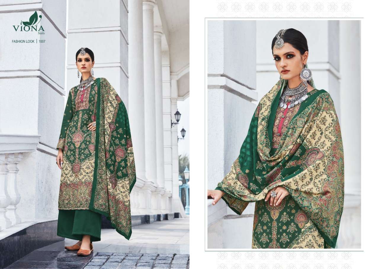 AZMI BY VIONA SUITS 1001 TO 1008 SERIES BEAUTIFUL SUITS COLORFUL STYLISH FANCY CASUAL WEAR & ETHNIC WEAR HEAVY PASHMINA DIGITAL PRINT DRESSES AT WHOLESALE PRICE
