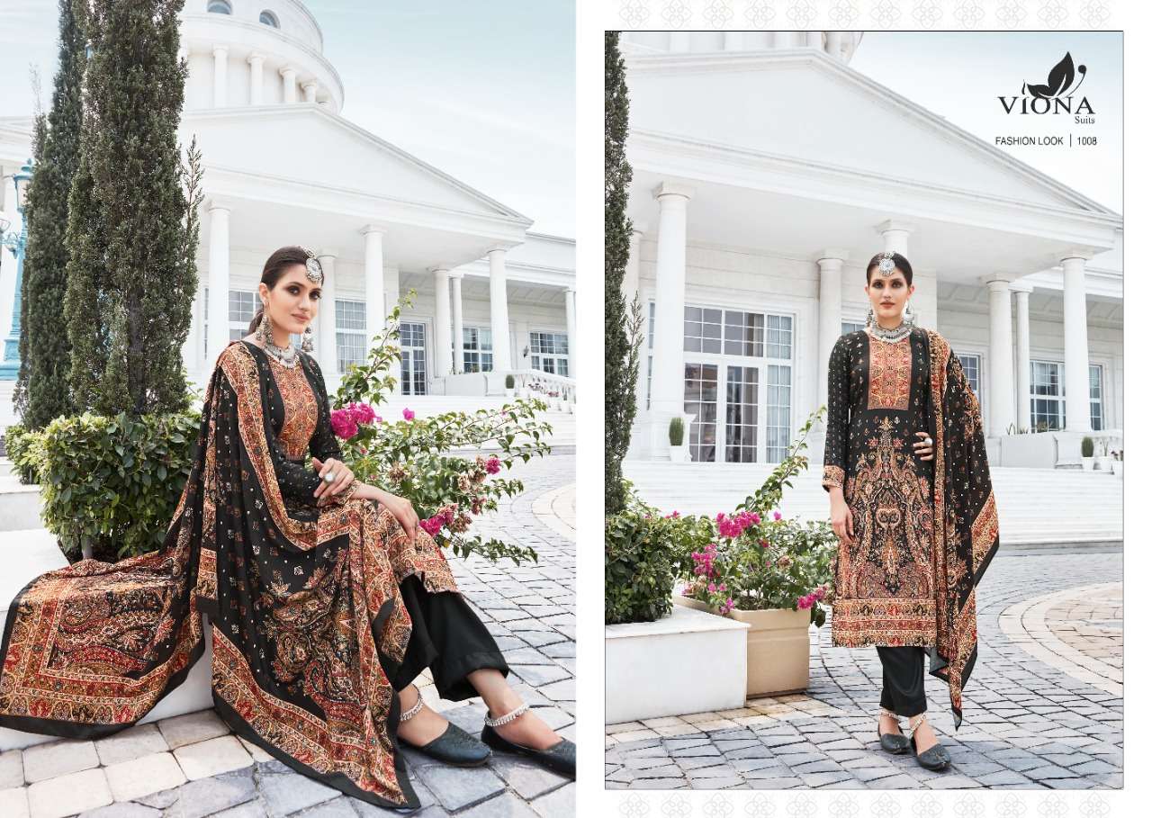 AZMI BY VIONA SUITS 1001 TO 1008 SERIES BEAUTIFUL SUITS COLORFUL STYLISH FANCY CASUAL WEAR & ETHNIC WEAR HEAVY PASHMINA DIGITAL PRINT DRESSES AT WHOLESALE PRICE