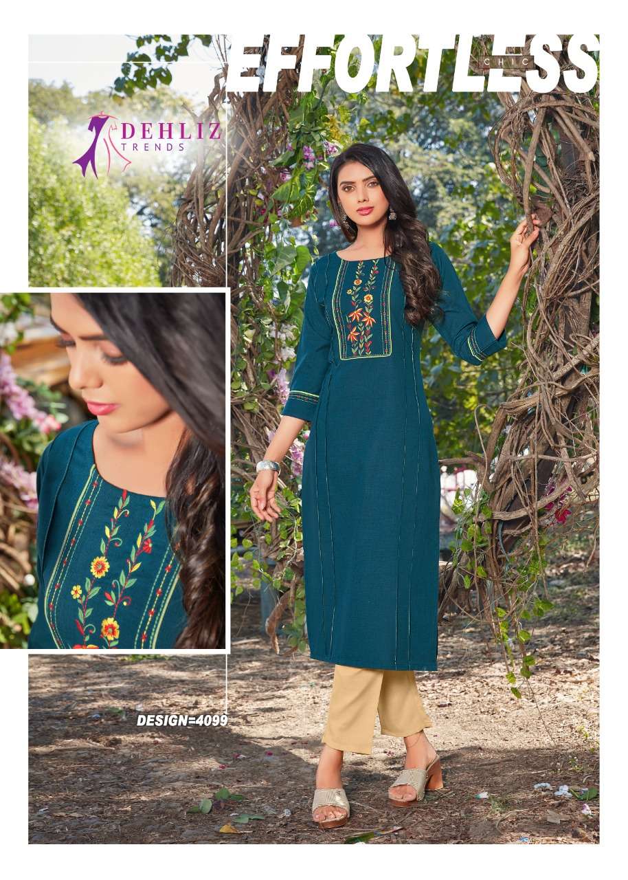 RAASHI BY DEHLIZ TRENDZ 4096 TO 4101 SERIES DESIGNER STYLISH FANCY COLORFUL BEAUTIFUL PARTY WEAR & ETHNIC WEAR COLLECTION COTTON EMBROIDERY KURTIS AT WHOLESALE PRICE