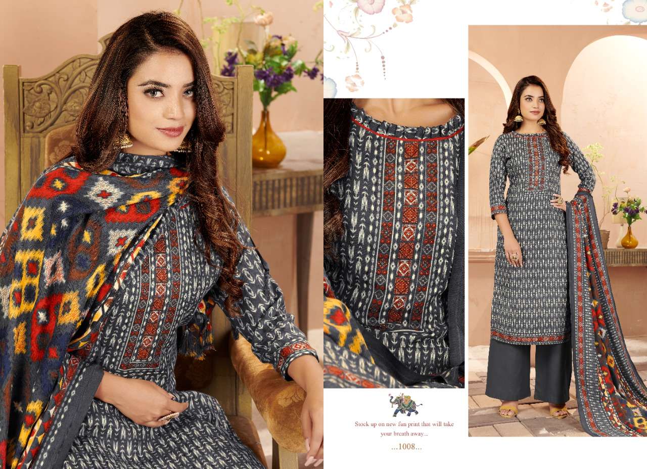 MAYRA BY SIYONA 1001 TO 1010 SERIES BEAUTIFUL STYLISH SHARARA SUITS FANCY COLORFUL CASUAL WEAR & ETHNIC WEAR & READY TO WEAR PURE PASHMINA PRINTED DRESSES AT WHOLESALE PRICE