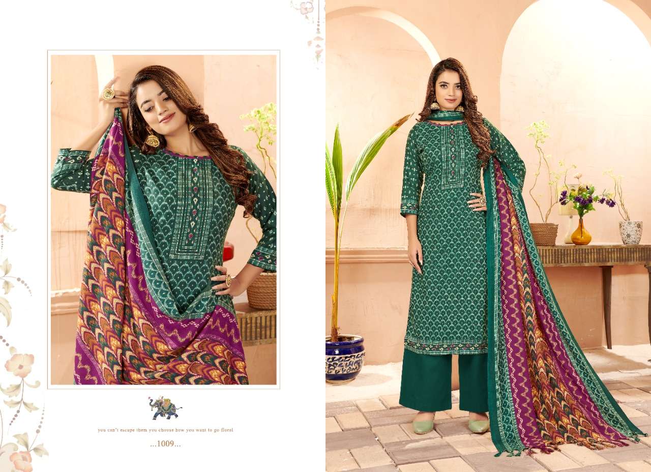 MAYRA BY SIYONA 1001 TO 1010 SERIES BEAUTIFUL STYLISH SHARARA SUITS FANCY COLORFUL CASUAL WEAR & ETHNIC WEAR & READY TO WEAR PURE PASHMINA PRINTED DRESSES AT WHOLESALE PRICE