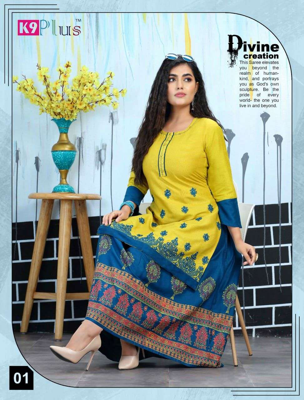 ANOKHEE BY K9 PLUS 01 TO 08 SERIES DESIGNER STYLISH FANCY COLORFUL BEAUTIFUL PARTY WEAR & ETHNIC WEAR COLLECTION RAYON EMBROIDERY KURTIS WITH BOTTOM AT WHOLESALE PRICE