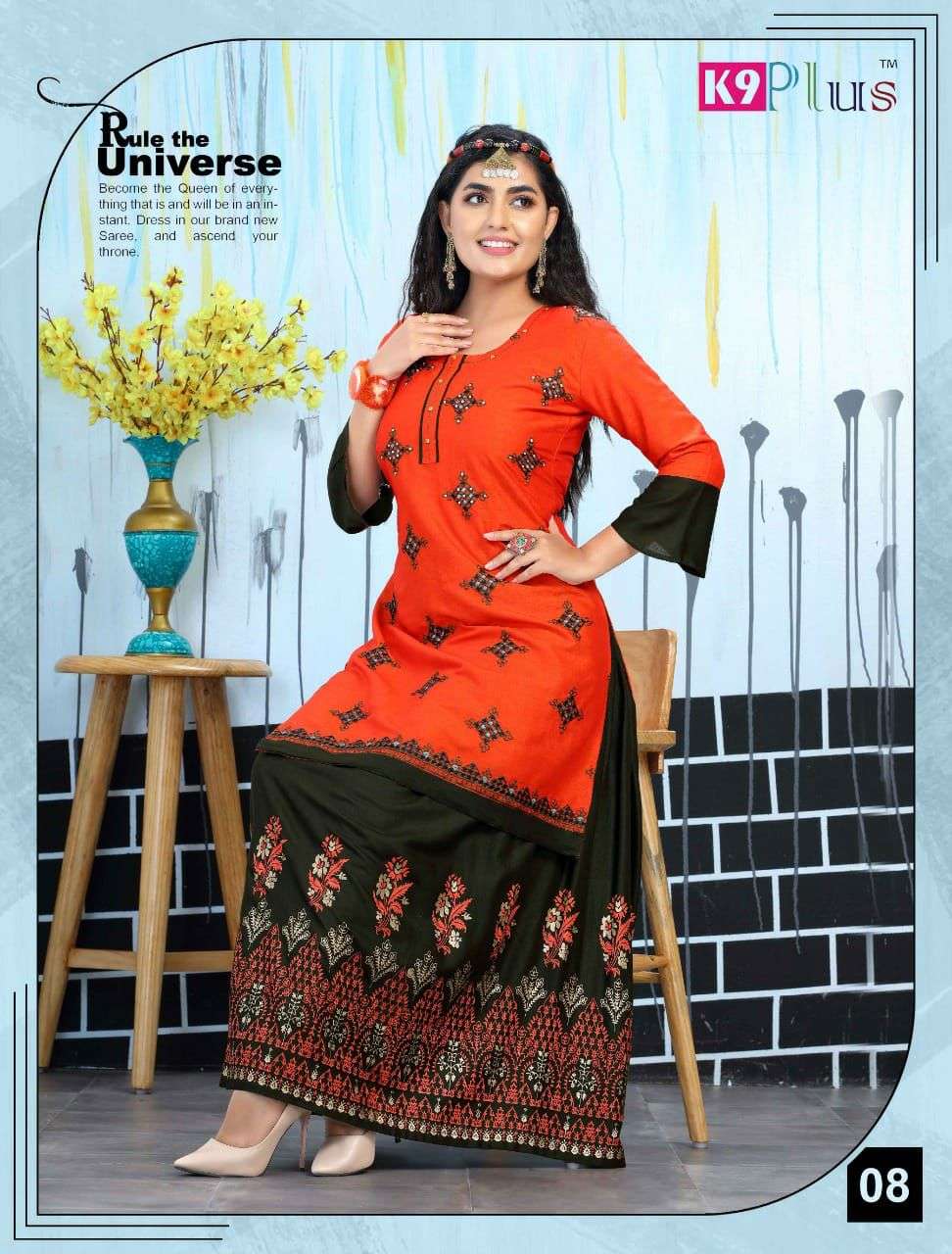ANOKHEE BY K9 PLUS 01 TO 08 SERIES DESIGNER STYLISH FANCY COLORFUL BEAUTIFUL PARTY WEAR & ETHNIC WEAR COLLECTION RAYON EMBROIDERY KURTIS WITH BOTTOM AT WHOLESALE PRICE