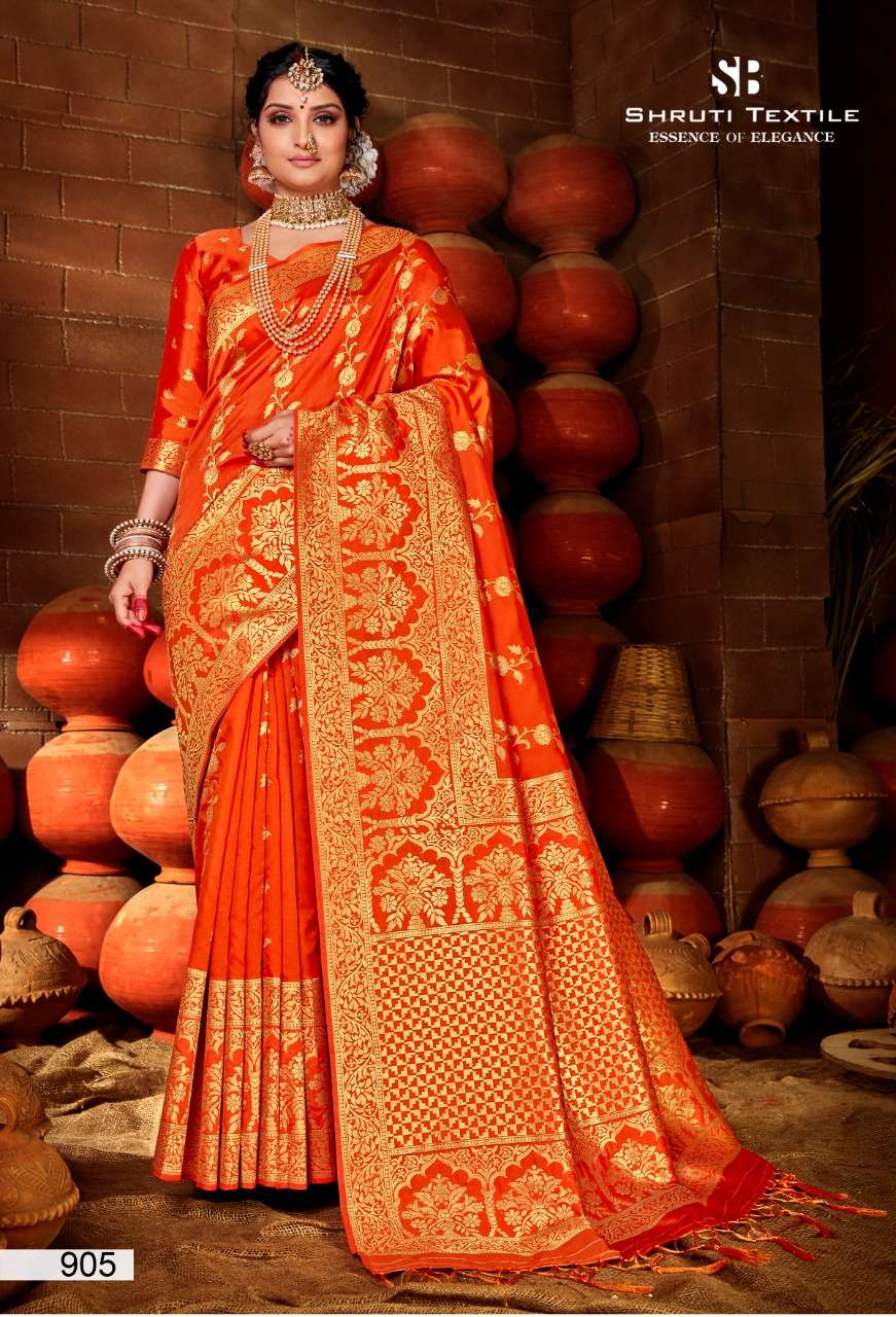 PRERNA BY SHRUTI 901 TO 914 SERIES INDIAN TRADITIONAL WEAR COLLECTION BEAUTIFUL STYLISH FANCY COLORFUL PARTY WEAR & OCCASIONAL WEAR SOFT SILK SAREES AT WHOLESALE PRICE