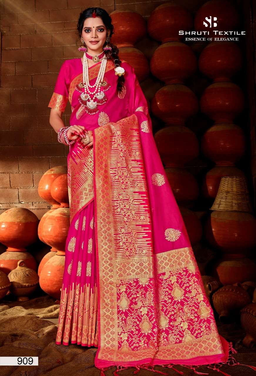 PRERNA BY SHRUTI 901 TO 914 SERIES INDIAN TRADITIONAL WEAR COLLECTION BEAUTIFUL STYLISH FANCY COLORFUL PARTY WEAR & OCCASIONAL WEAR SOFT SILK SAREES AT WHOLESALE PRICE