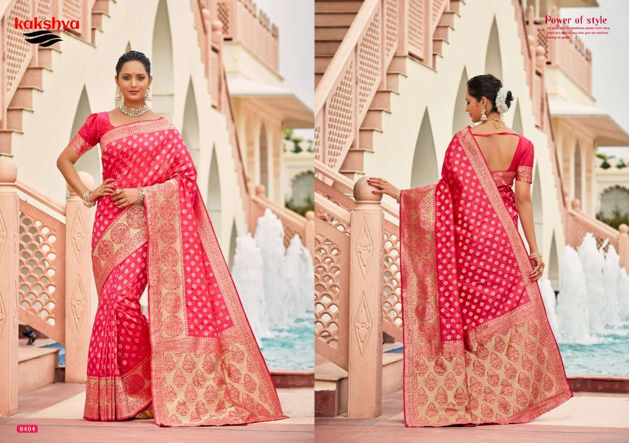 CHITRA BY KAKSHYA 9401 TO 9404 SERIES INDIAN TRADITIONAL WEAR COLLECTION BEAUTIFUL STYLISH FANCY COLORFUL PARTY WEAR & OCCASIONAL WEAR SILK SAREES AT WHOLESALE PRICE