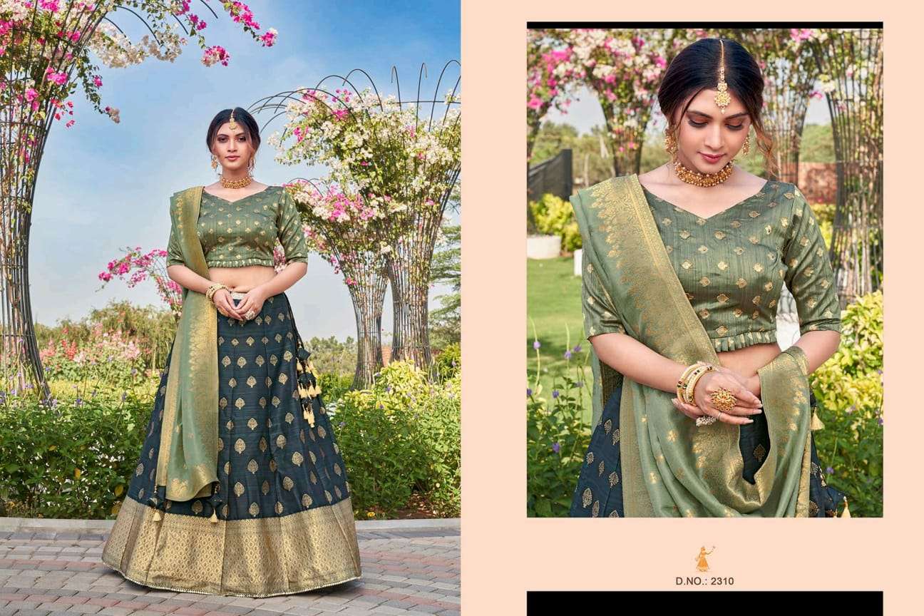 SITARA BY ANANDAM 2308 TO 2315 SERIES INDIAN TRADITIONAL BEAUTIFUL STYLISH DESIGNER BANARASI SILK JACQUARD EMBROIDERED PARTY WEAR SILK LEHENGAS AT WHOLESALE PRICE