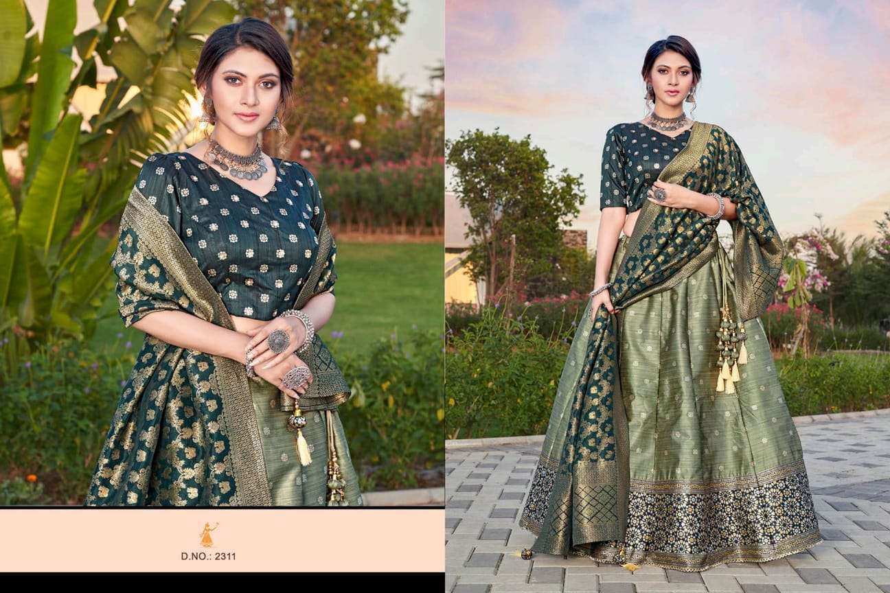 SITARA BY ANANDAM 2308 TO 2315 SERIES INDIAN TRADITIONAL BEAUTIFUL STYLISH DESIGNER BANARASI SILK JACQUARD EMBROIDERED PARTY WEAR SILK LEHENGAS AT WHOLESALE PRICE