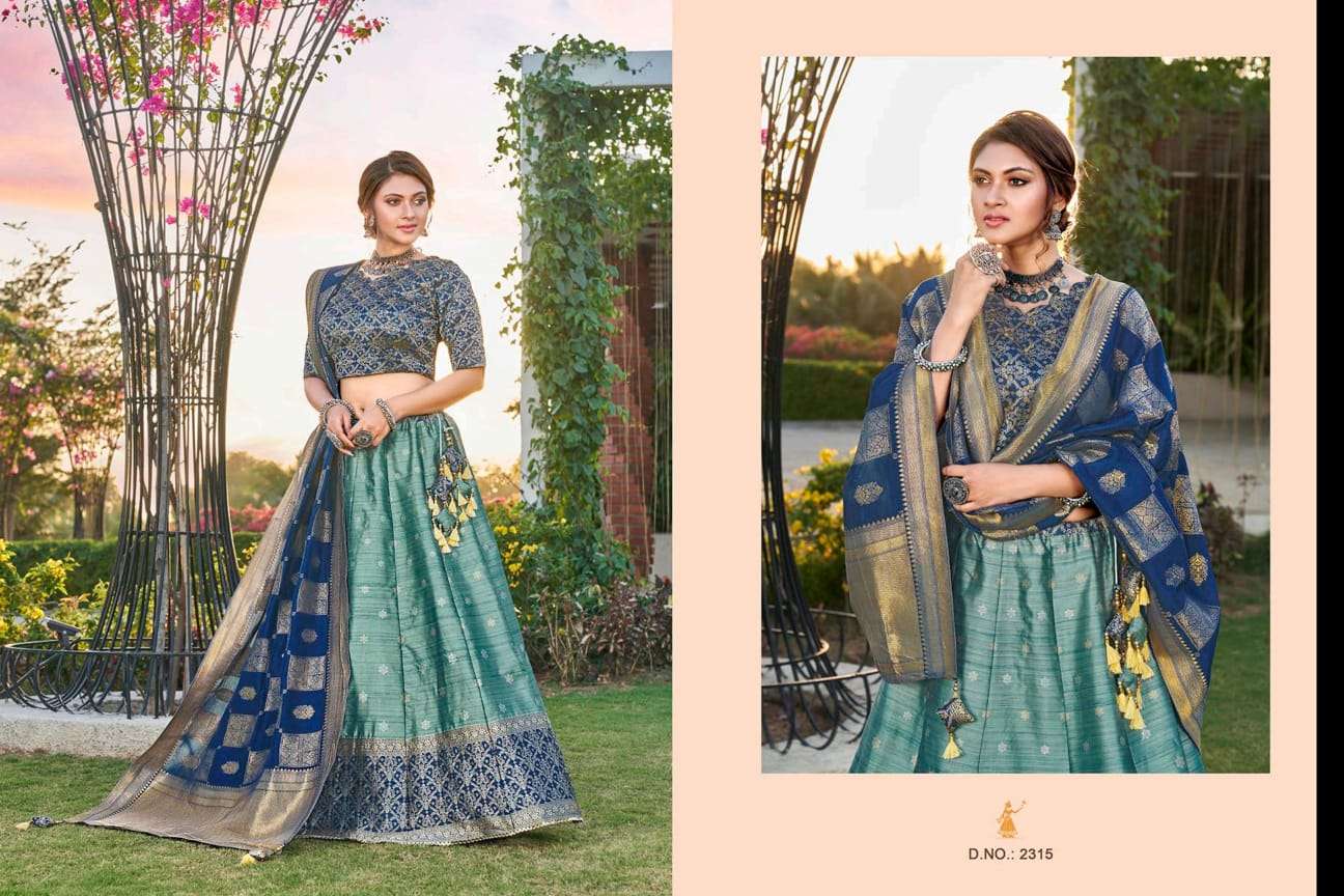 SITARA BY ANANDAM 2308 TO 2315 SERIES INDIAN TRADITIONAL BEAUTIFUL STYLISH DESIGNER BANARASI SILK JACQUARD EMBROIDERED PARTY WEAR SILK LEHENGAS AT WHOLESALE PRICE