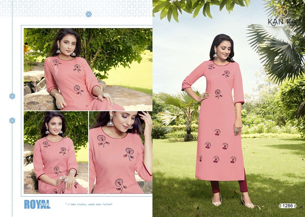 ADITI VOL-10 BY KANIKA 1283 TO 1292 SERIES DESIGNER STYLISH FANCY COLORFUL BEAUTIFUL PARTY WEAR & ETHNIC WEAR COLLECTION RUBY SILK EMBROIDERED KURTIS AT WHOLESALE PRICE