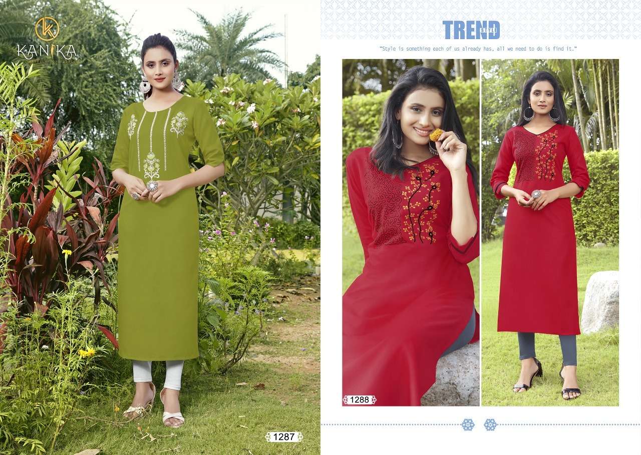 ADITI VOL-10 BY KANIKA 1283 TO 1292 SERIES DESIGNER STYLISH FANCY COLORFUL BEAUTIFUL PARTY WEAR & ETHNIC WEAR COLLECTION RUBY SILK EMBROIDERED KURTIS AT WHOLESALE PRICE