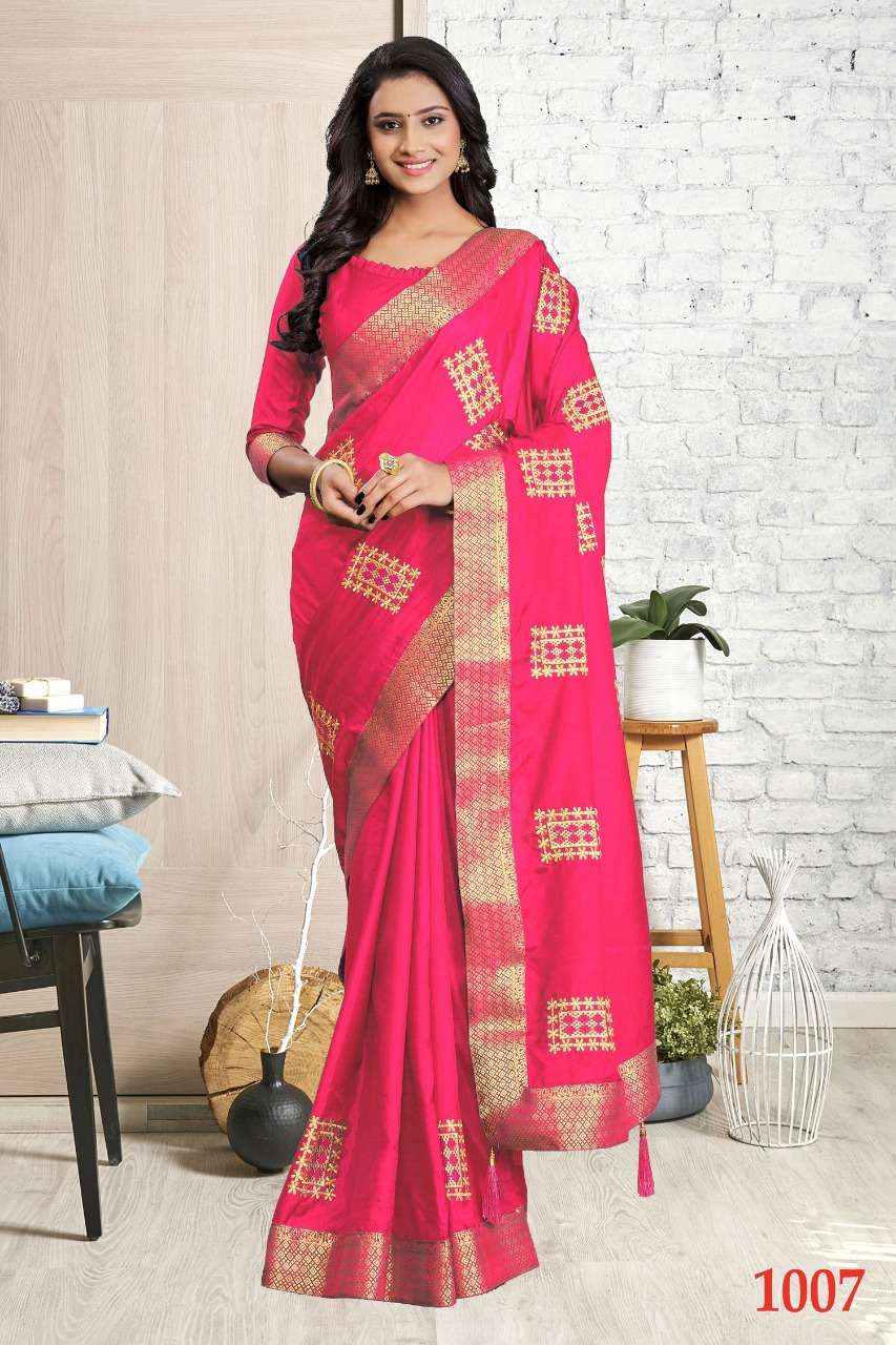 SITARA VOL-2 BY INDO VASTRA 1007 TO 1011 SERIES INDIAN TRADITIONAL WEAR COLLECTION BEAUTIFUL STYLISH FANCY COLORFUL PARTY WEAR & OCCASIONAL WEAR SILK COTTON SAREES AT WHOLESALE PRICE