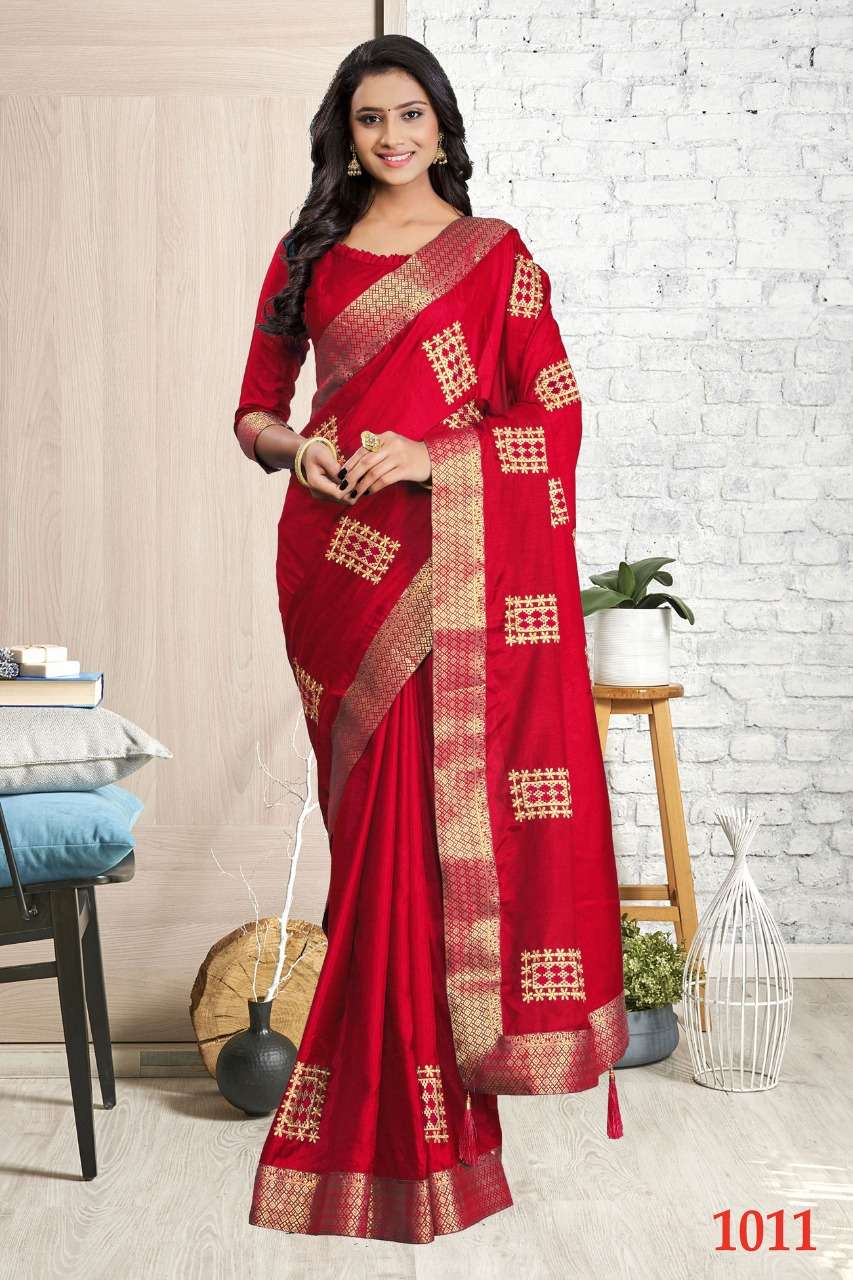 SITARA VOL-2 BY INDO VASTRA 1007 TO 1011 SERIES INDIAN TRADITIONAL WEAR COLLECTION BEAUTIFUL STYLISH FANCY COLORFUL PARTY WEAR & OCCASIONAL WEAR SILK COTTON SAREES AT WHOLESALE PRICE