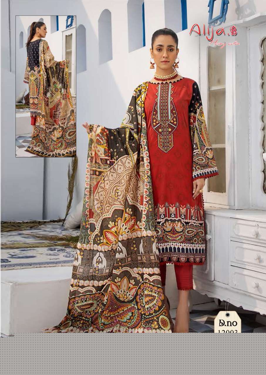ALIJA.B VOL-12 BY KEVAL FAB 12001 TO 12006 SERIES BEAUTIFUL SUITS COLORFUL STYLISH FANCY CASUAL WEAR & ETHNIC WEAR HEAVY COTTON PRINT DRESSES AT WHOLESALE PRICE